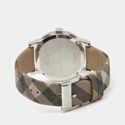 Burberry Champagne Stainless Steel Leather The City BU9358 Unisex Wristwatch 42 mm