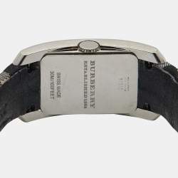 Burberry Silver Stainless Steel Canvas The Pioneer BU1078 Women's Wristwatch 20 mm