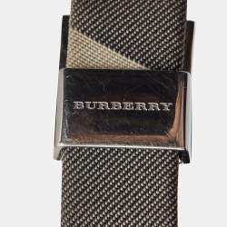 Burberry Silver Stainless Steel Canvas The Pioneer BU1078 Women's Wristwatch 20 mm