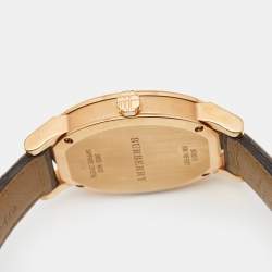 Burberry Grey Gold Plated Stainless Steel Leather The City BU9013 Unisex Watch 38 mm