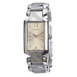 Pre Owned Burberry Silver Stainless Steel Signature BU4212 Women's Wristwatch 18MM