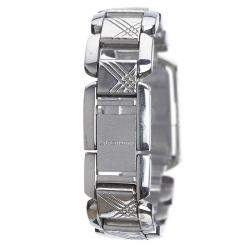 Pre Owned Burberry Silver Stainless Steel Signature BU4212 Women's Wristwatch 18MM