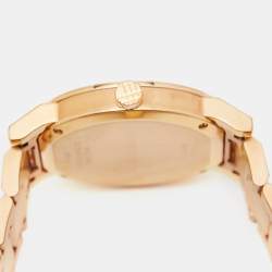 Burberry Beige Rose Gold Plated Stainless Steel The City BU9034 Women's Wristwatch 38 mm