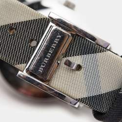 Burberry Silver Stainless Steel Canvas BU1386 Women's Wristwatch 28 mm 