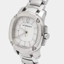 Burberry Mother Of Pearl Stainless Steel Diamond The Britain BBY1801 Women's Wristwatch 32 mm