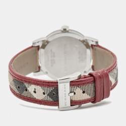 Burberry Silver Stainless Steel Leather The City BU9122 Women's Wristwatch 35 mm