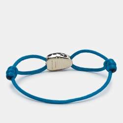 Pre Owned Bvlgari Serpenti Forever Enamel Gold Tone Cord Bracelet