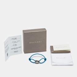 Pre Owned Bvlgari Serpenti Forever Enamel Gold Tone Cord Bracelet