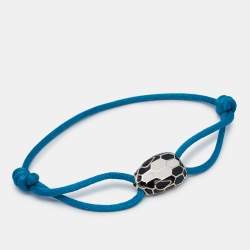 Pre Owned Bvlgari Serpenti Forever Enamel Gold Tone Cord Bracelet