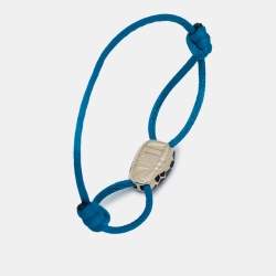 Pre Owned Bvlgari Serpenti Forever Enamel Gold Tone Cord Bracelet