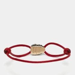 Bvlgari Serpenti Forever Enamel Gold Tone Cord Bracelet