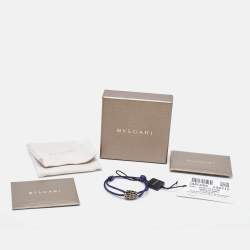 Pre Owned Bvlgari Serpenti Forever Enamel Midnight Blue Sapphire Cord Bracelet