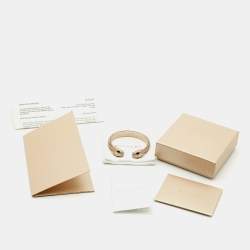 Pre Owned Bvlgari Serpenti Forever Enamel Leather Gold Tone Bracelet