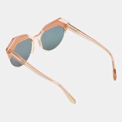 Pre Owned Bvlgari Rose Gold Mirror 8203 Serpenteyes Geometric Sunglasses