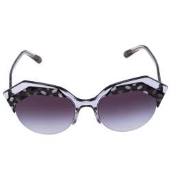Bvlgari Black/Grey Gradient 8203 Serpenteyes Round Sunglasses