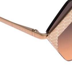 Bvlgari Bronze/Black Gradient 6103 Serpenteyes Geometric Sunglasses