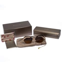 Bvlgari Bronze/Black Gradient 6103 Serpenteyes Geometric Sunglasses