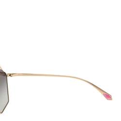 Bvlgari Grey Gold Tone Metal Serpenti True Colors Hexagonal Sunglasses