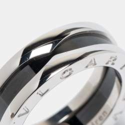 Bvlgari B-zero1 Save the Children Sterling Silver Ceramic Ring Size 53