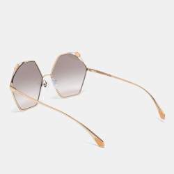 Bvlgari Rose Gold 6160 Serpenti Hexagonal Sunglasses