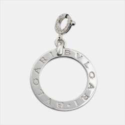 Pre Owned Bvlgari Sterling Silver Ring Charm