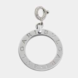 Pre Owned Bvlgari Sterling Silver Ring Charm