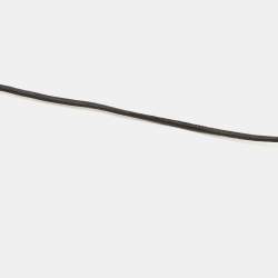 Pre Owned Bvlgari Fortuna Grande Sterling Silver Pendant Black Cord Necklace