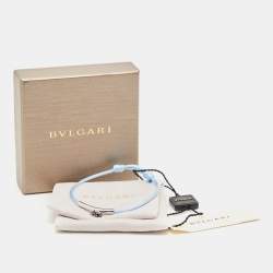 Bvlgari Serpenti Forever Enamel Silver Tone Cord Bracelet