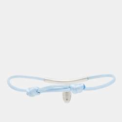 Bvlgari Serpenti Forever Enamel Silver Tone Cord Bracelet