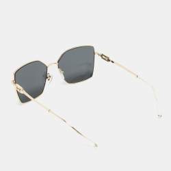 Pre Owned Bvlgari Black/Gold  67175 2023/87 Square Sunglasses