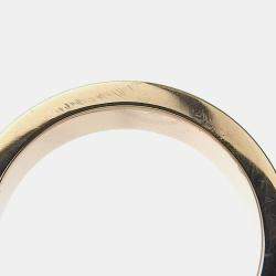 Pre Owned Bvlgari 18K Rose Gold and Diamond Bvlgari Bvlgari Band Ring EU 49