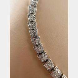Pre Owned Bvlgari Serpenti Viper 18K White Gold and Diamond Necklace