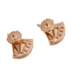 Pre Owned Bvlgari Divas' Dream Mother of Pearl Diamond 18K Rose Gold Earrings