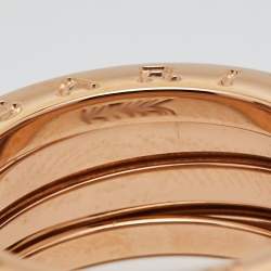 Bvlgari B.Zero1 18k Rose Gold 3 Band Ring Size 53