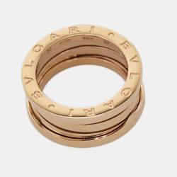 Bvlgari B.Zero1 18k Rose Gold 3 Band Ring Size 53