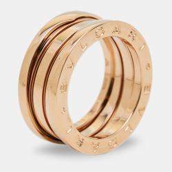 Bvlgari B.Zero1 18k Rose Gold 3 Band Ring Size 53