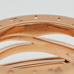 Pre Owned Bvlgari B.Zero1 18k Rose Gold Band Ring Size 50