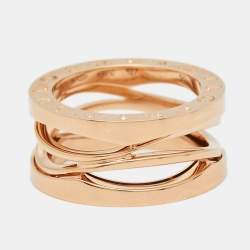 Bvlgari B.Zero1 Three Band Ring in Rose Gold, 50