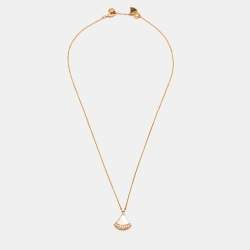 Bvlgari Divas' Dream Mother of Pearl Diamonds 18k Rose Gold Necklace