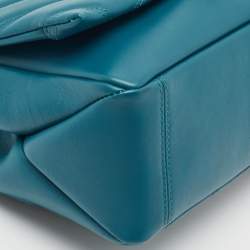 Pre Owned Bvlgari Green Quilted Leather Medium Serpenti Cabochon Shoulder Bag