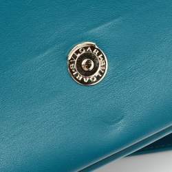 Pre Owned Bvlgari Green Quilted Leather Medium Serpenti Cabochon Shoulder Bag