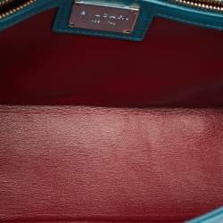 Pre Owned Bvlgari Green Quilted Leather Medium Serpenti Cabochon Shoulder Bag