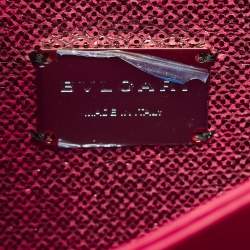 Bvlgari Red Karung Serpenti Forever Flap Top Handle Bag