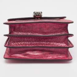 Bvlgari Red Karung Serpenti Forever Flap Top Handle Bag