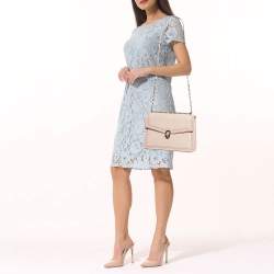 مملوكة مسبقًا Bvlgari Light Pink Leather Serpenti Diamond Blast Shoulder Bag