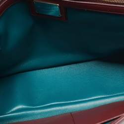 Pre Owned Bvlgari Red Quilted Leather Serpenti Cabochon Shoulder Bag