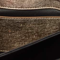 Pre Owned Bvlgari Gold Leather Cocktail Clutch