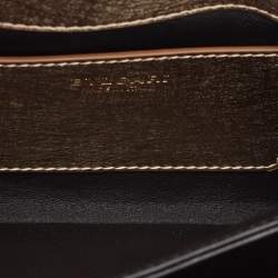 Pre Owned Bvlgari Gold Leather Cocktail Clutch