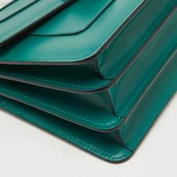 Bvlgari Green Leather Serpenti Forever Top Handle Bag