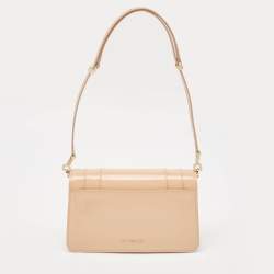 Bvlgari Beige Leather Serpenti Forever East West Shoulder Bag